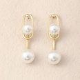 fashion simple geometric inlaid pearl alloy drop earringspicture12
